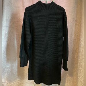 black sweater dress